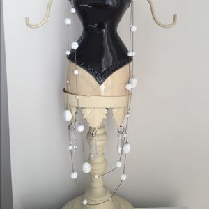 White beaded necklace